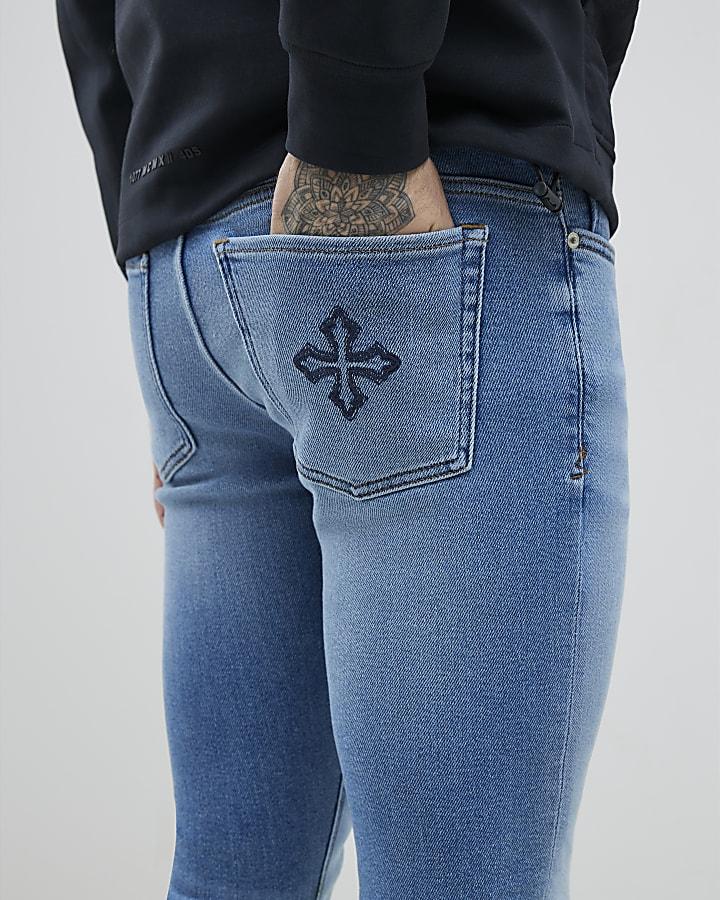 River Island Blue Spray On Jeans