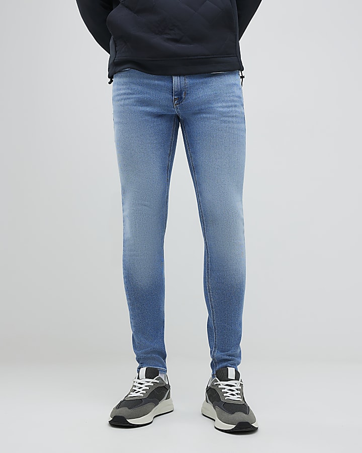 River Island Blue Spray On Jeans