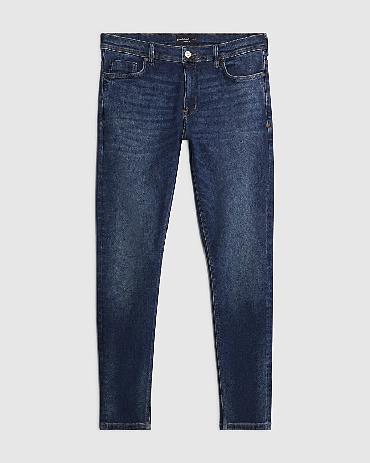 river island Blue Spray On Jeans