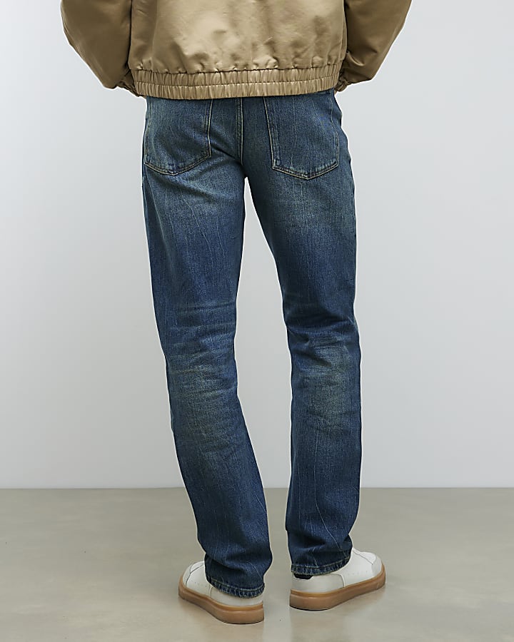 River Island Blue Straight Leg Jeans