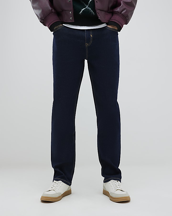 River Island Blue Straight Leg Jeans