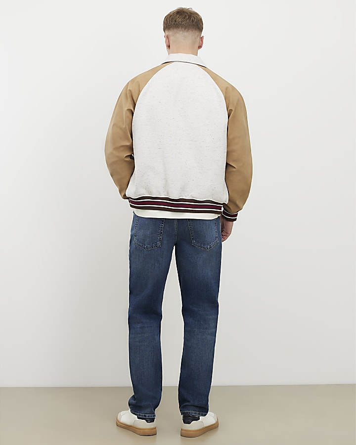 river island Blue Straight Washed Jeans