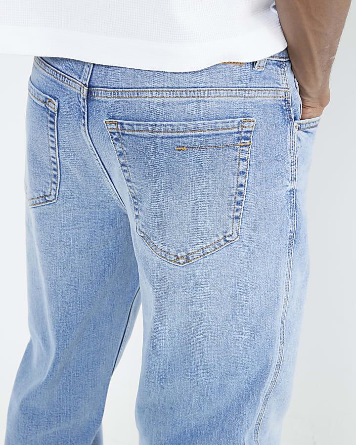 River Island Blue Tapered Fit Jeans