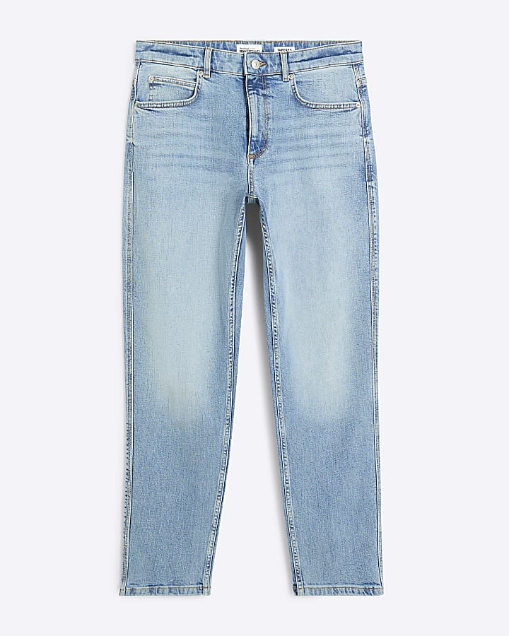 river island Blue Tapered Fit Jeans