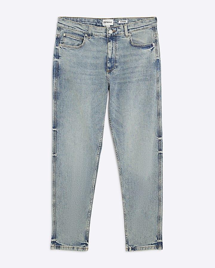 river island Blue Tapered Fit Jeans