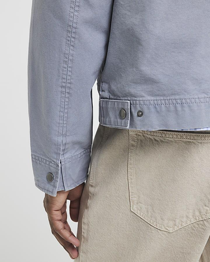 River Island Blue Washed Workwear Jacket