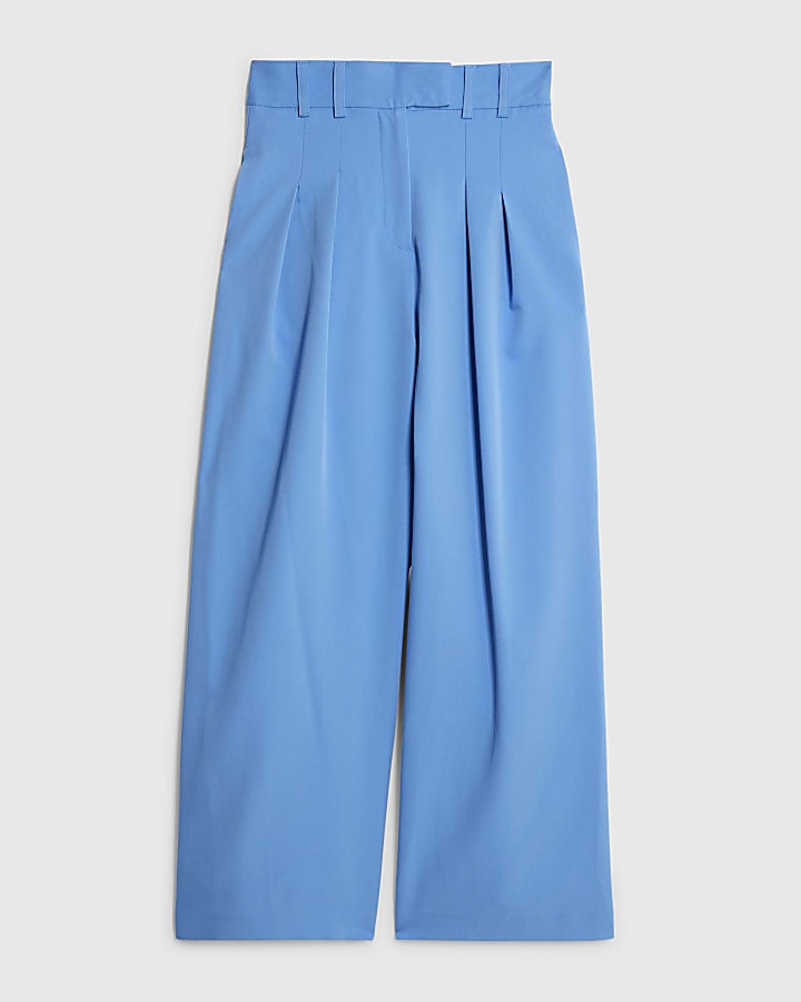 river island Blue Wide Leg Trousers