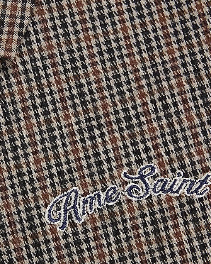 River Island Boys Beige Check Shirt