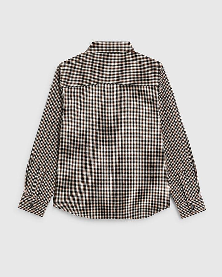 river island Boys Beige Check Shirt