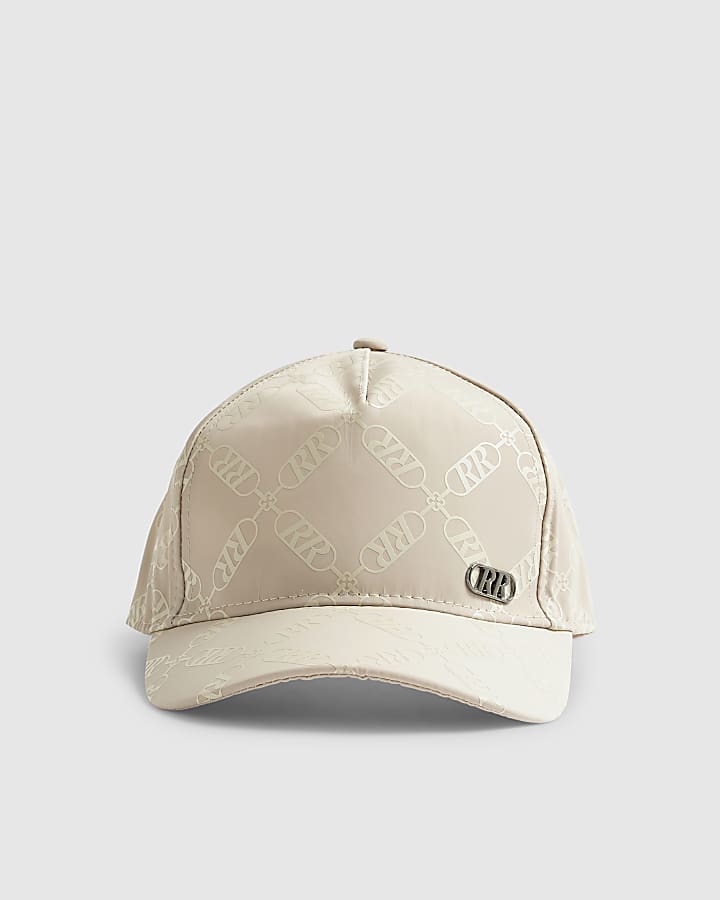 River Island Boys Beige Monogram Cap