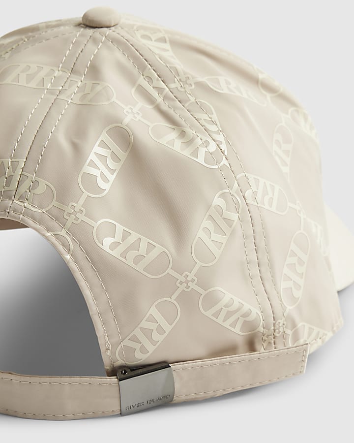 River Island Boys Beige Monogram Cap