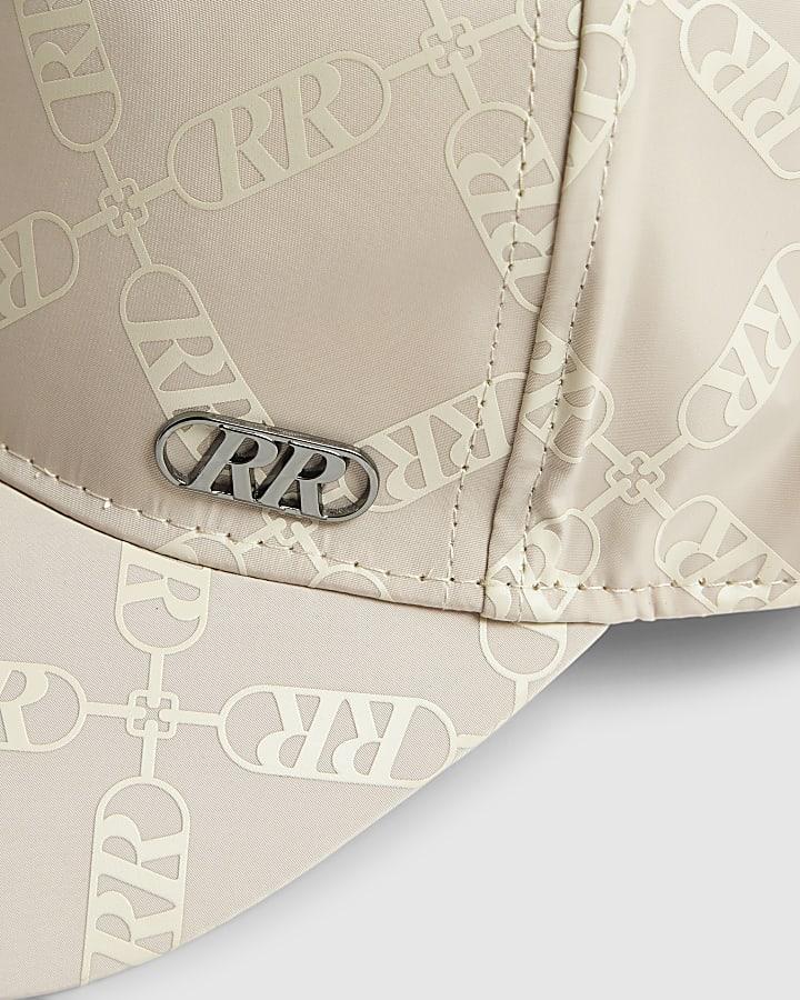 River Island Boys Beige Monogram Cap