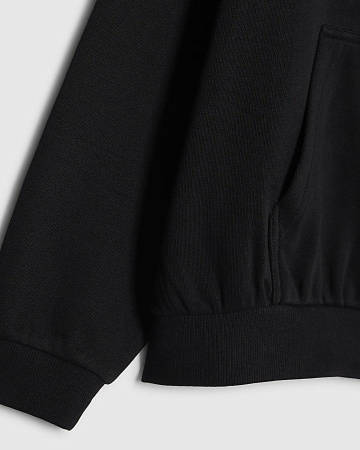 river island Boys Black Camo Bear Hoodie