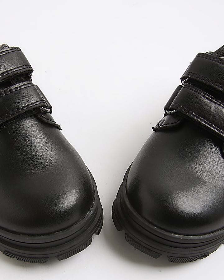 River Island Boys Black Double Velcro Trainers
