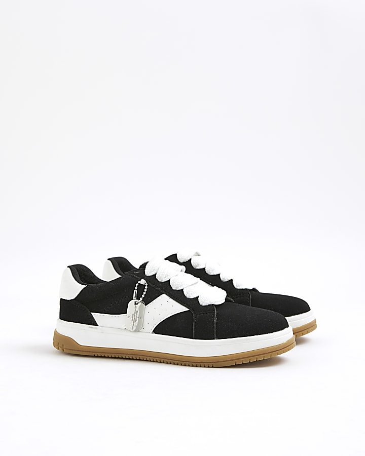 River Island Boys Black Lace Up Trainers
