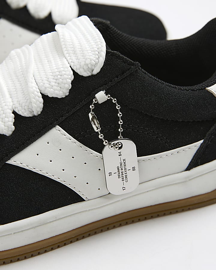 River Island Boys Black Lace Up Trainers