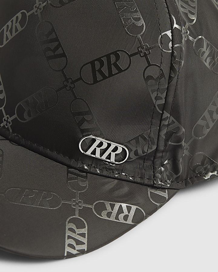 river island Boys Black Monogram Cap