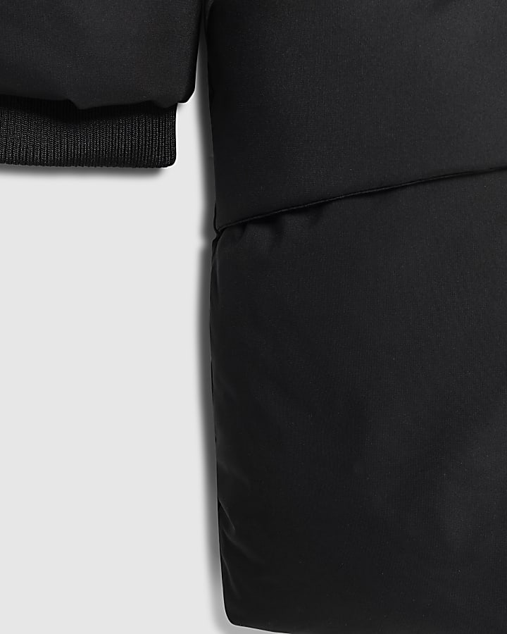 River Island Boys Black Monogram Puffer Jacket