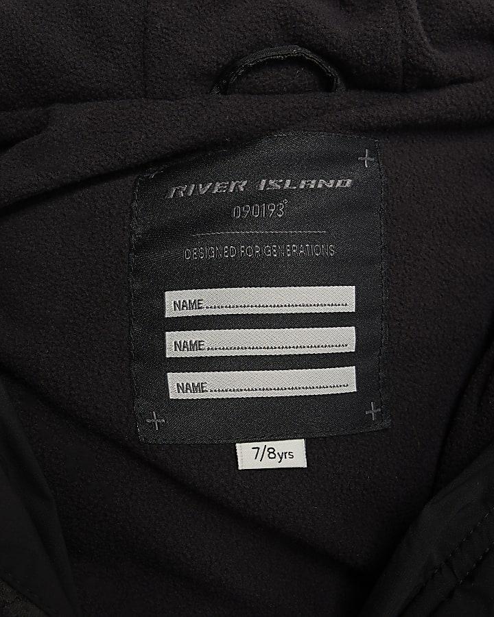 River Island Boys Black Monogram Puffer Jacket