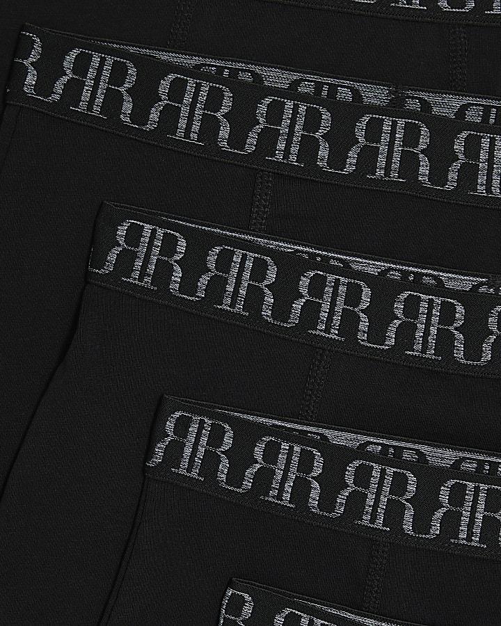 River Island Boys Black Pack Of 5 Boxers
