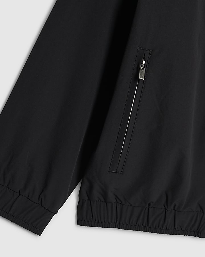 River Island Boys Black RI Hooded Jacket