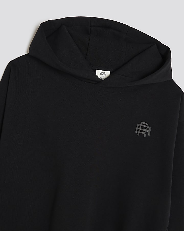 River Island Boys Black RI Hoodie