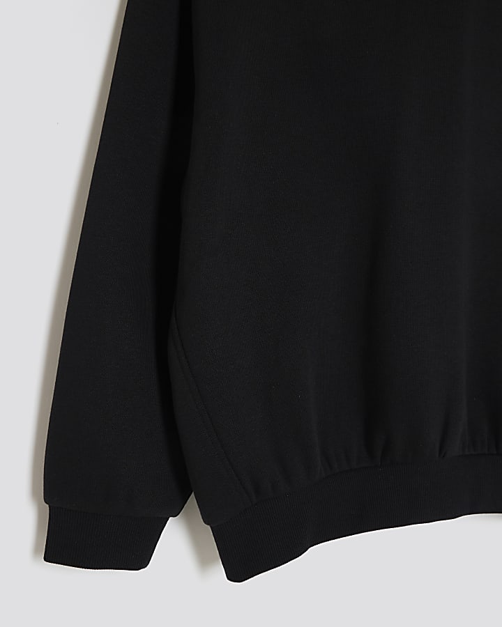 river island Boys Black RI Hoodie
