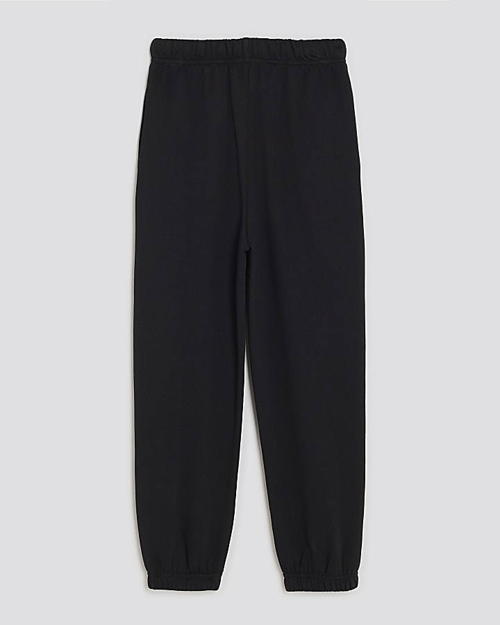 River Island Boys Black RI Joggers