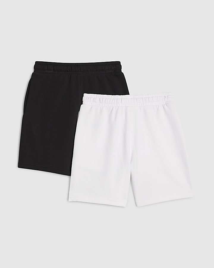 River Island Boys Black RR Shorts Set