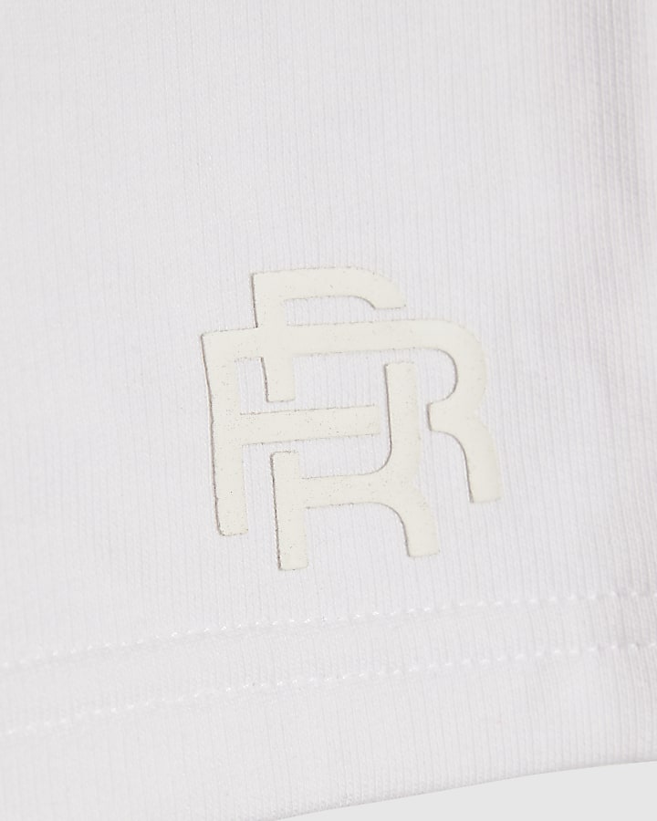 River Island Boys Black RR Shorts Set