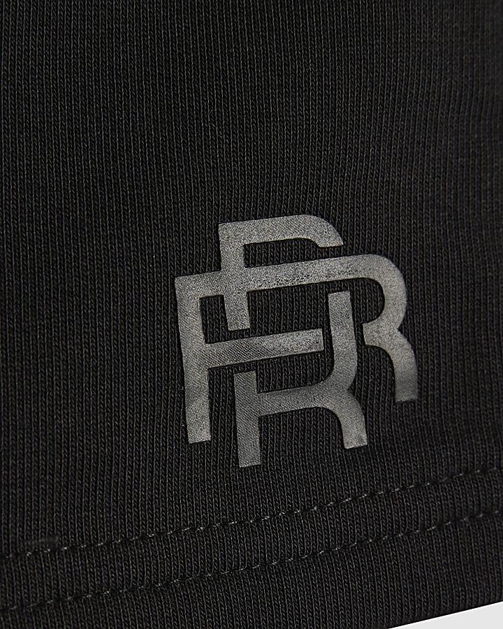 River Island Boys Black RR Shorts Set