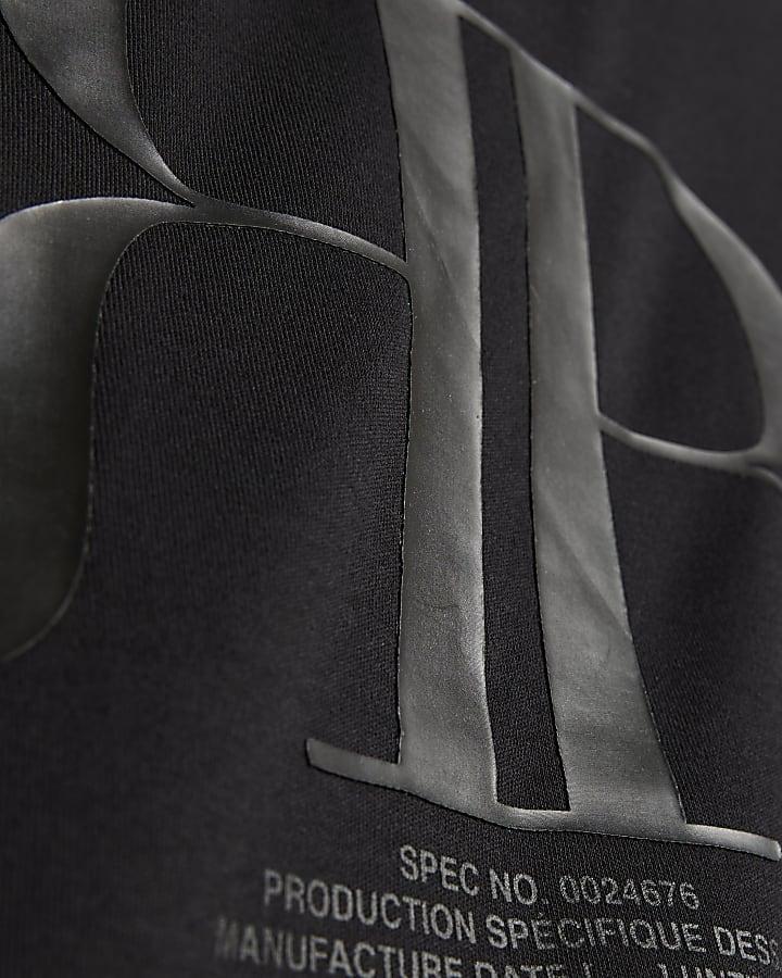 River Island Boys Black RR T-Shirt And Shorts Set