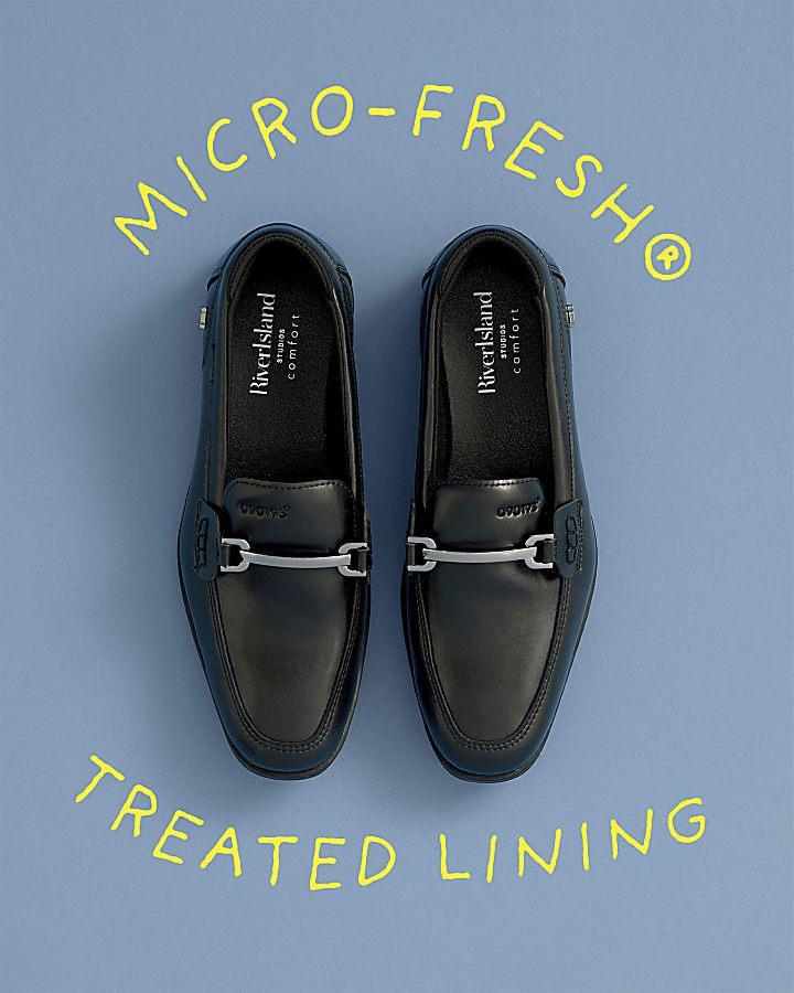 River Island Boys Black Snaffle Detail Loafers