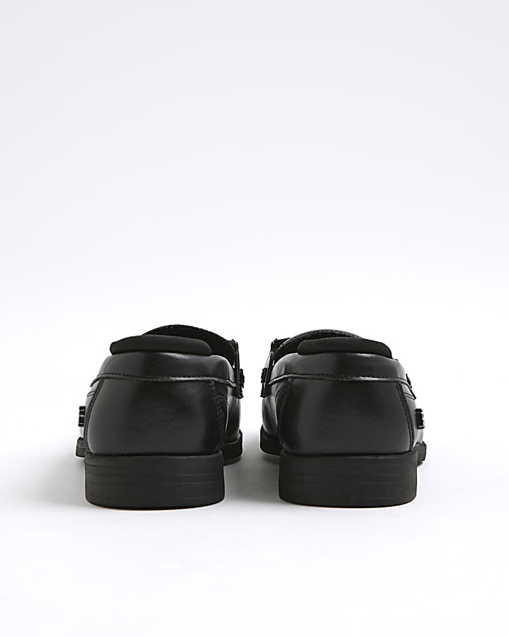 River Island Boys Black Snaffle Detail Loafers