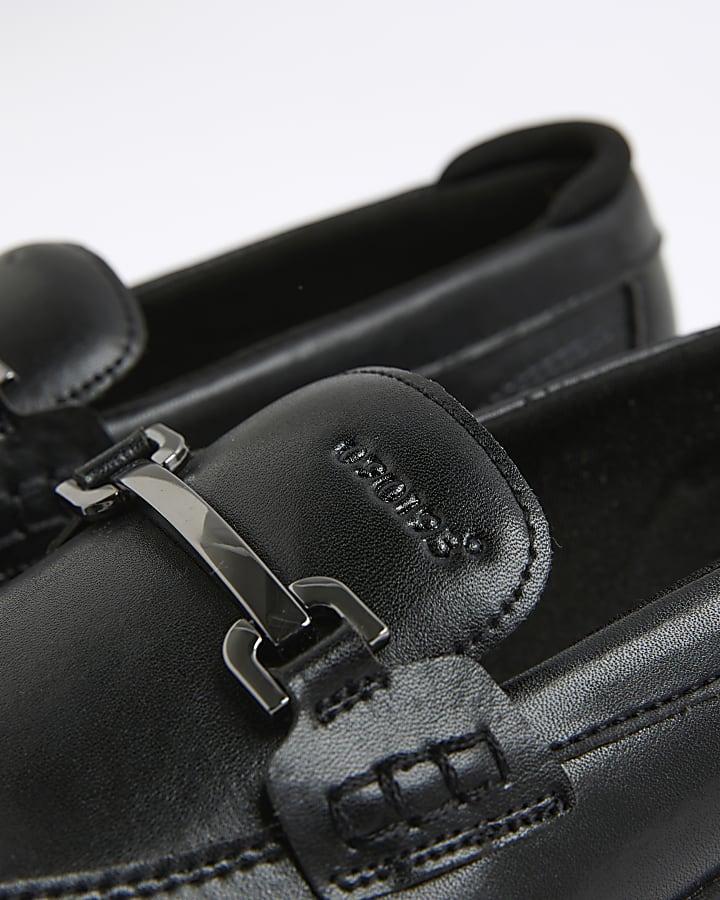 River Island Boys Black Snaffle Detail Loafers
