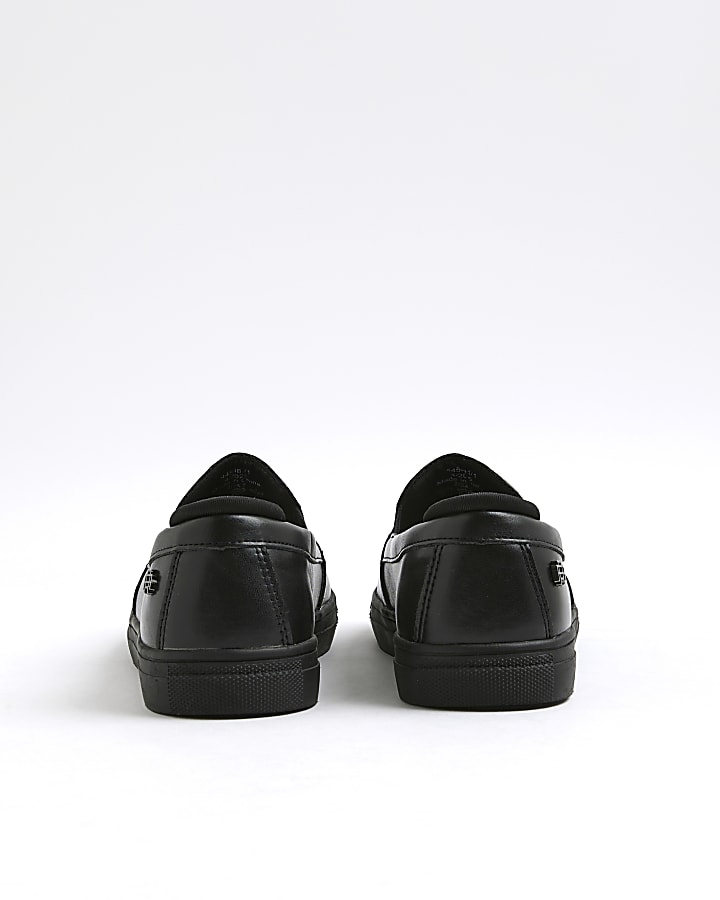 River Island Boys Black Tassel Loafers