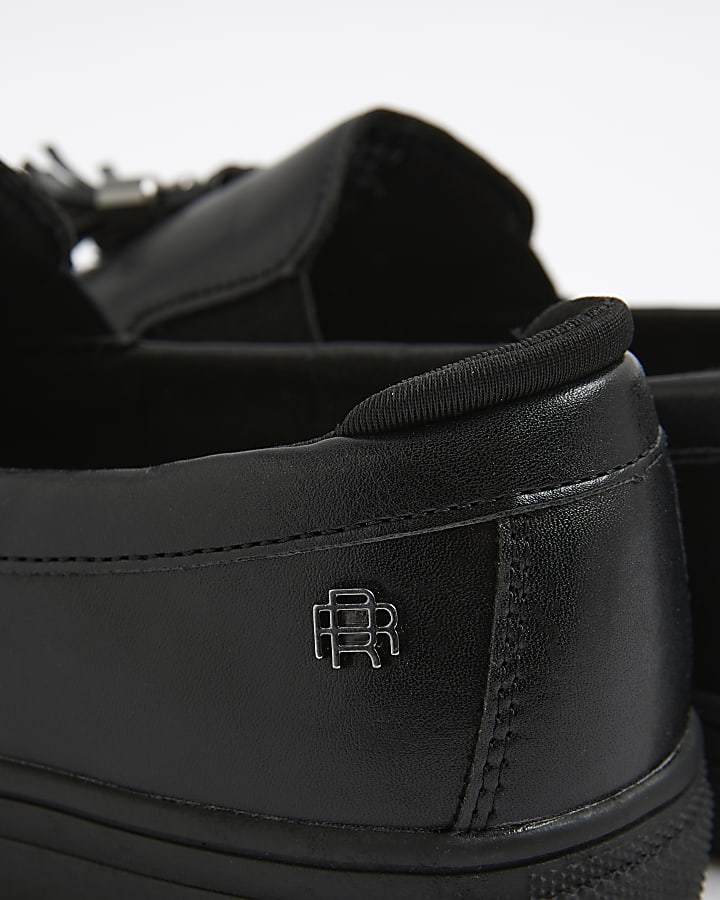 river island Boys Black Tassel Loafers