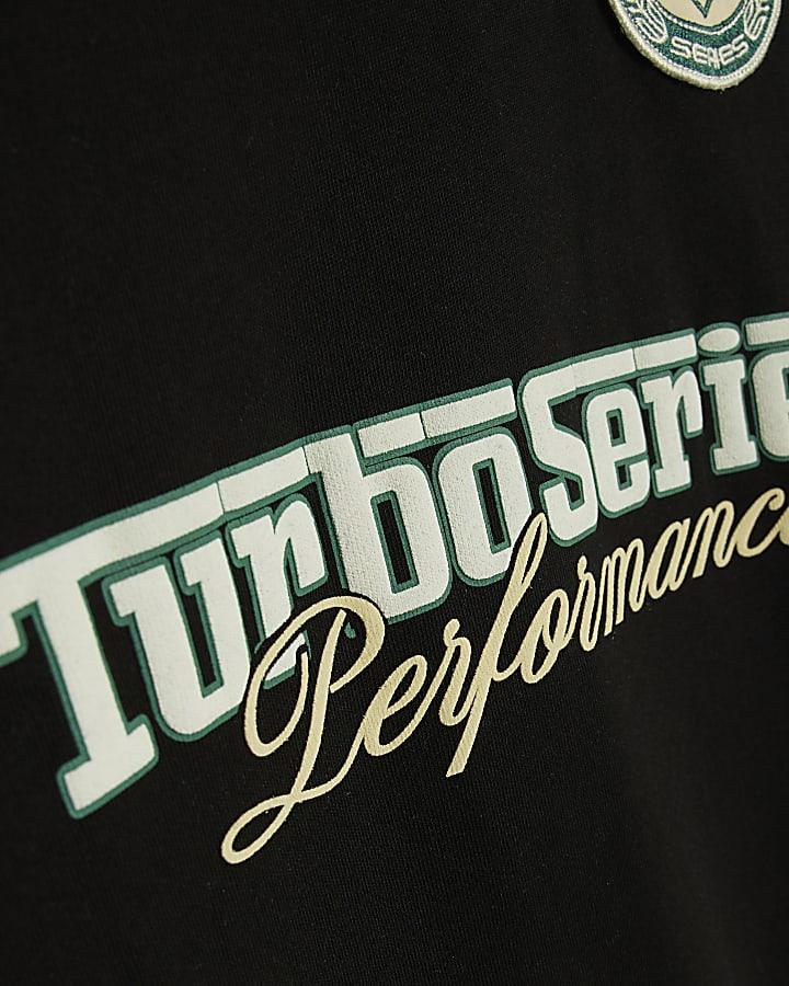 river island Boys Black Turbo Series T-Shirt
