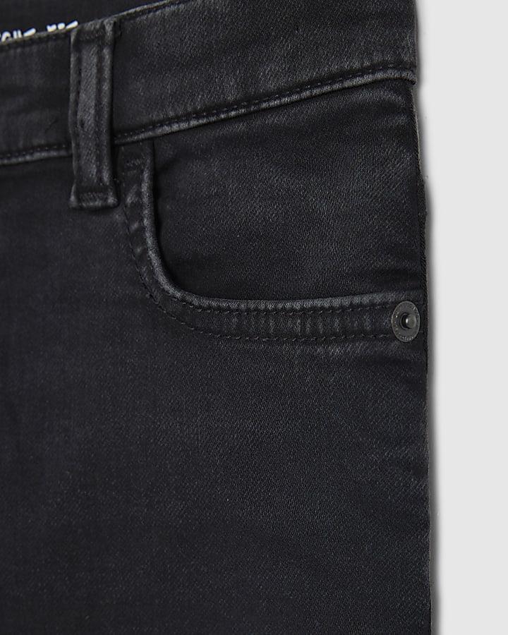 river island Boys Black Washed Straight Jeans