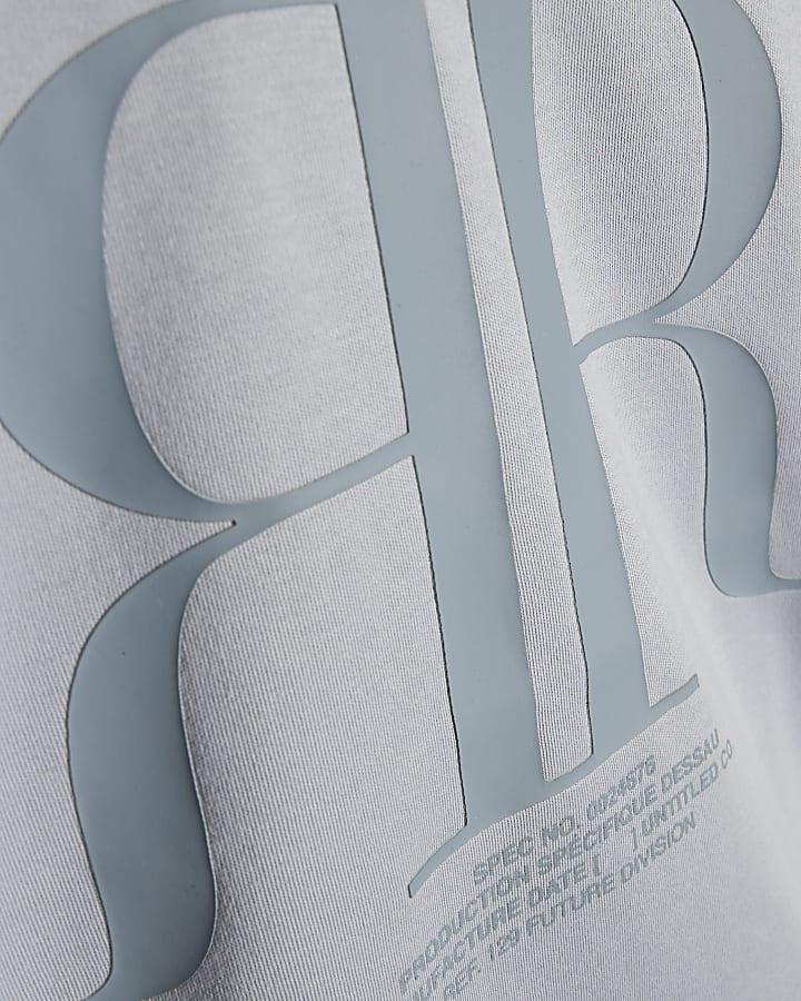 River Island Boys Blue RR T-Shirt And Shorts Set