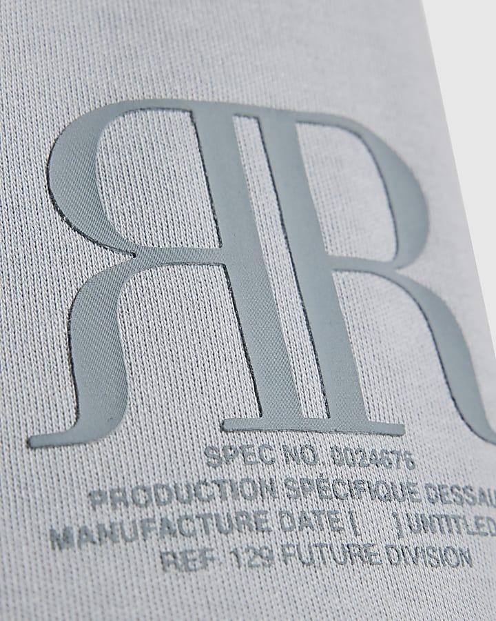 river island Boys Blue RR T-Shirt And Shorts Set