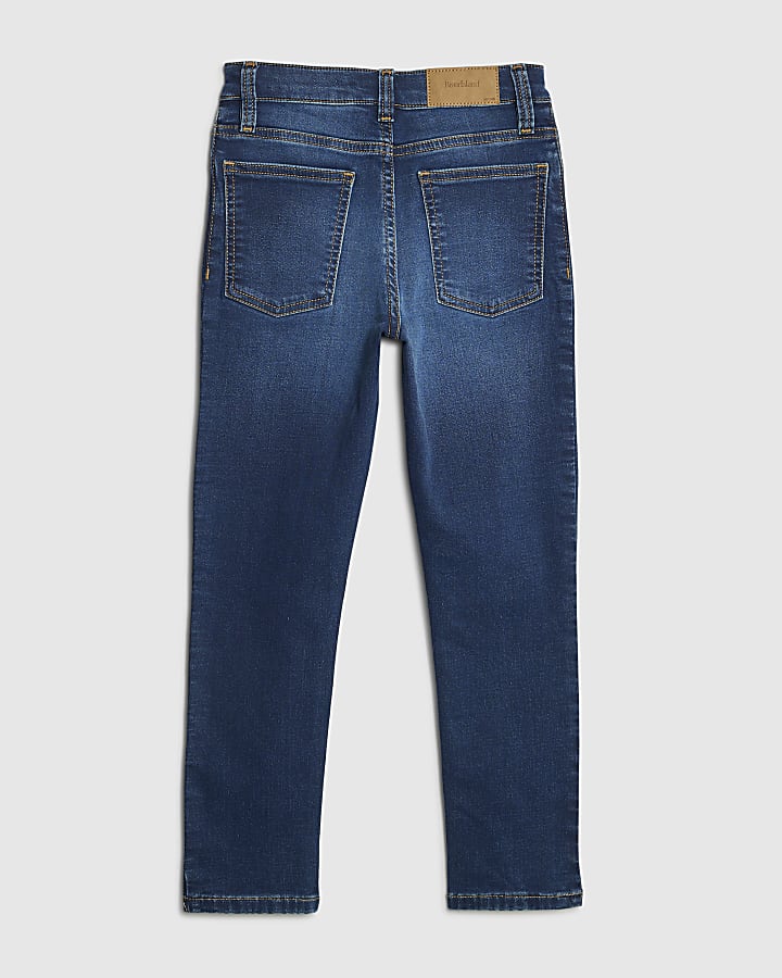 River Island Boys Blue Stretch Skinny Jeans