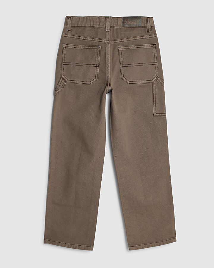 River Island Boys Brown Loose Fit Jeans
