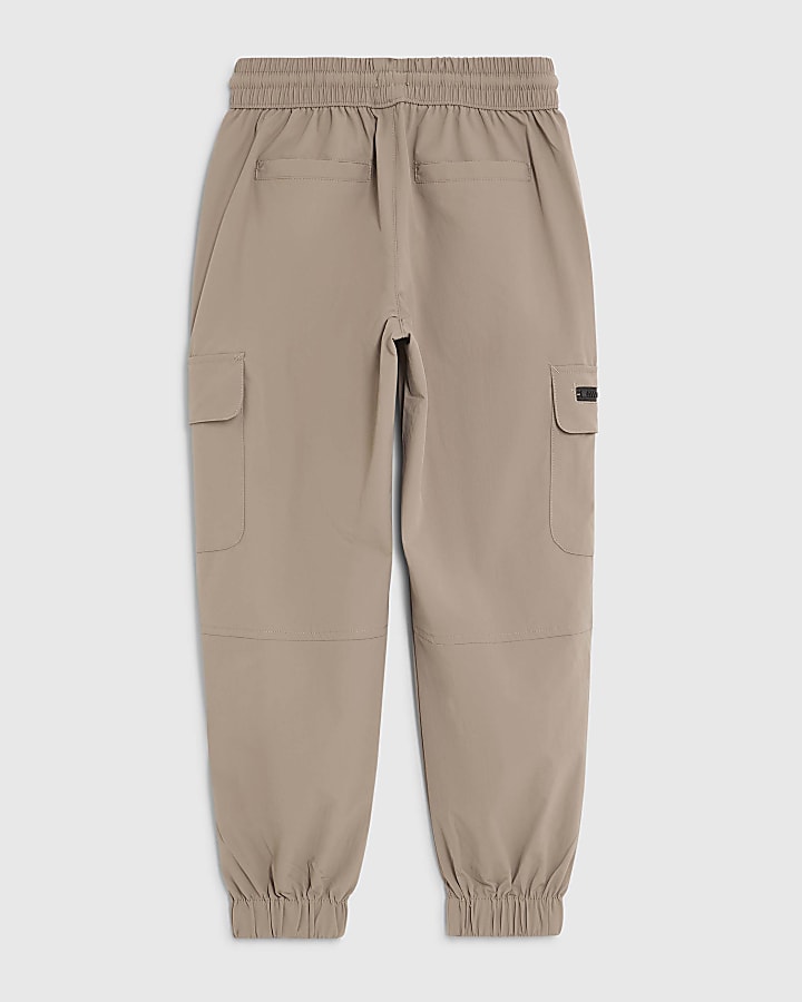 River Island Boys Brown Zip Cargo Trousers