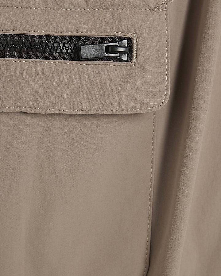 River Island Boys Brown Zip Cargo Trousers