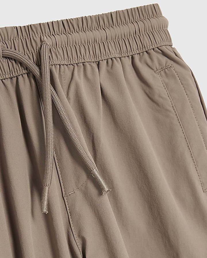 river island Boys Brown Zip Cargo Trousers