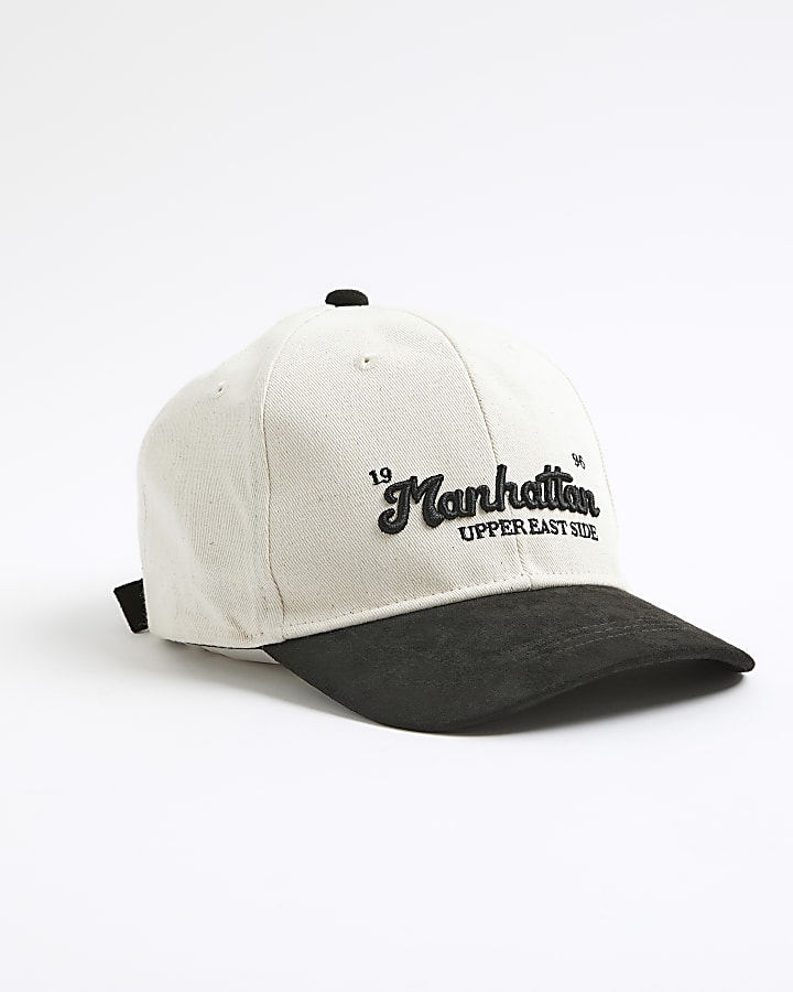 River Island Boys Cream Manhattan Baseball Cap