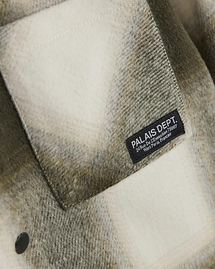 river island Boys Green Check Overshirt Set