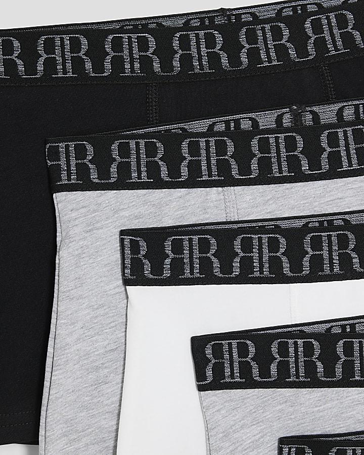 River Island Boys Grey Pack Of 5 Boxers