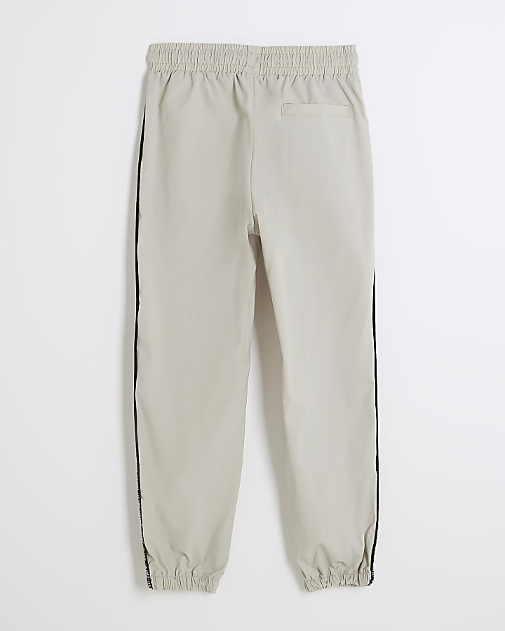 River Island Boys Grey Piped Joggers